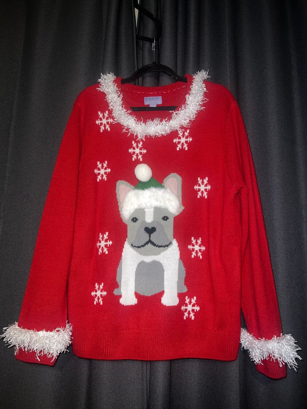 Ugly Christmas Sweater Xmas Size XL Dog
